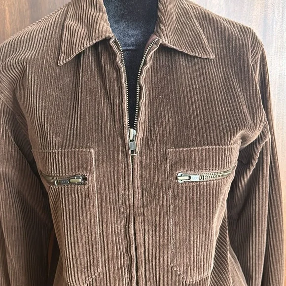 Y2K Brown Corduroy Jacket Shacket XS - Picture 2 of 7